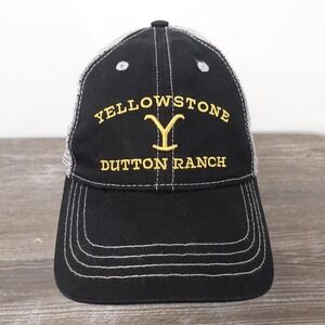 Yellowstone Dutton Ranch TV Show Promo Hat Cap Strap Back Black Mesh Trucker